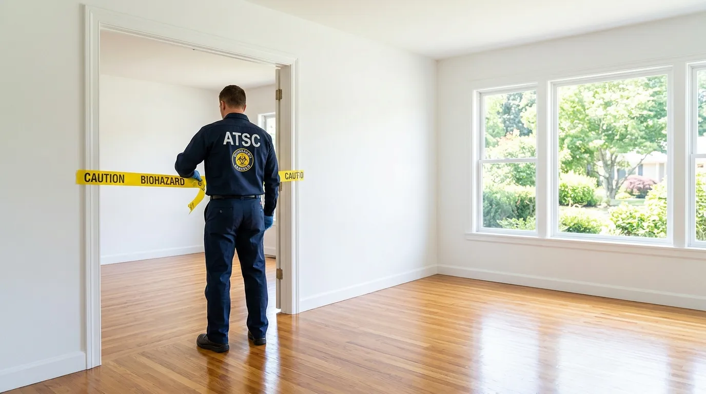 Certified biohazard cleanup crew performing Trauma Scene Cleanup in West Whittier-Los Nietos